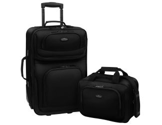 RIO 2-Piece Expandable Carry-On Luggage Set in Red