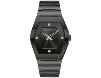 Men's Modern Gemini Black SS Bracelet Watch