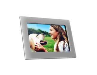 Silver WiFi Digital Photo Frame with Touchscreen IPS LCD Display and 16GB Built-in Memory - 10 inch