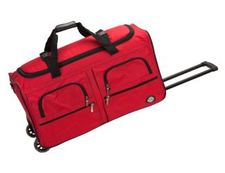 36" Rolling Multi-Pocket Duffle - Red