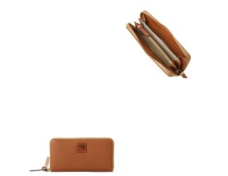 Pebble Grain Large Zip Around Wristlet