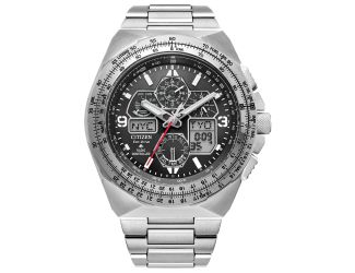 Citizen Men's Promaster Skyhawk Stainless Steel Bracelet watch, Black dial
