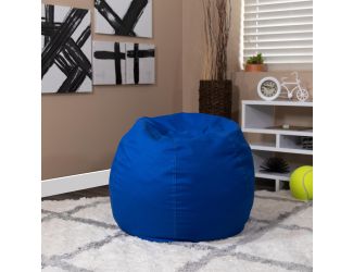 Small Solid Royal Blue Refillable Bean Bag Chair for Kids and Teens