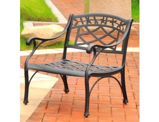 Sedona Cast Aluminum Club Chair in Charcoal Black Finish