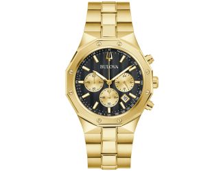 Men's Prestige Stainless Steel Bracelet watch, Black dial