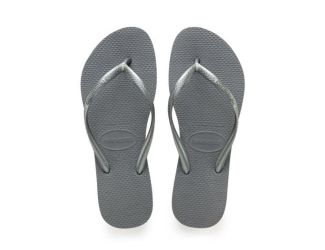 Womens Slim Flip Flops-Black-9/10