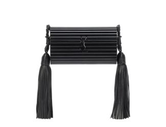 Saint Laurent Black Plexiglass Minaudiere Opium Box Bag