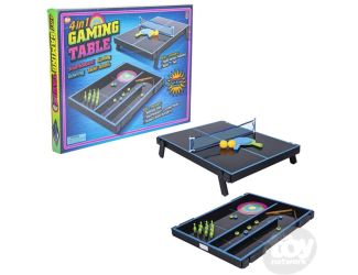 Neon Wooden Tabletop 4 in 1 Game