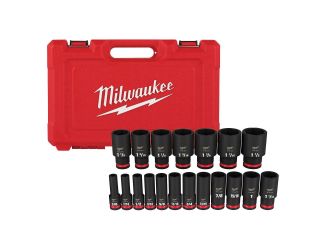 19pc SHOCKWAVE Impact Duty 1/2" Drive SAE Deep 6 Point Socket Set
