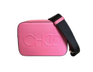 Jimmy Choo Peony Pink Leather Camera Crossbody Bag