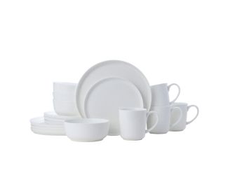 Samantha White 16pc Bone China Dinnerware Set