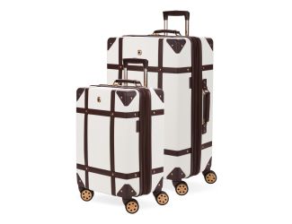 Expandable Trunk 2pc Hardside Spinner Set Cream