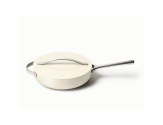 4.5qt Nonstick Ceramic Saute Pan w/ Lid Cream