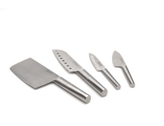 Straight Santoku Knife Set Hollow 4pc