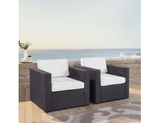 Biscayne 2Pc Wicker Outdoor Chair Set