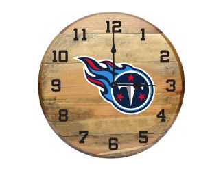 Tennessee Titans Oak Barrel Clock