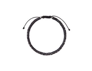 Grey Beaded Men's Bracelet