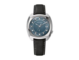 Legacy Automatic Watch Teal Dial Blk Leather Strap