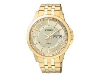Men's Quartz Watch, Gold-tone with Champagne Dial