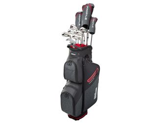 Wilson Senior Profile Complete Set With Cart Bag - Right Hand/Black/Red/Senior Flex
