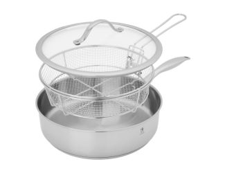 Aragon 5.75qt Stainless Steel Saute Pan w/ Lid & Fryer Basket