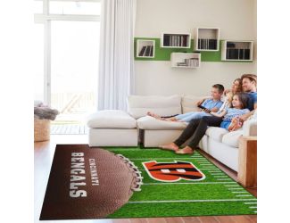 New England Patriots 5x7 Football Field Area Rug