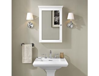 Lydia Mirrored Wall Cabinet In White