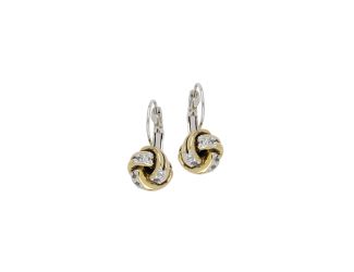 Infinity Knot Pave French Wire Earrings