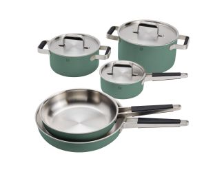 Pure 8pc Stainless Steel Cookware Set Green