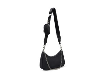 BVITAL Multi Pouch Nylon Crossbody - Black