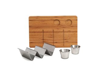 Kitchen Extras Bamboo Taco Board