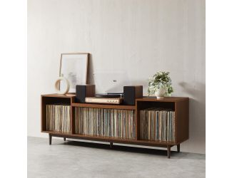 Eugene Record Player Stand With Vinyl Storage
