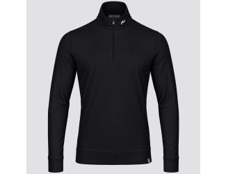 KJUS Men's Hollow Pima Half-Zip-Black-LG