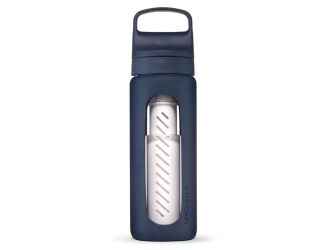 LifeStraw Go Series Glass 20oz Water Filter Bottle Aegean Sea