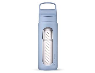 LifeStraw Go Series Glass 20oz Water Filter Bottle Icelandic Blue