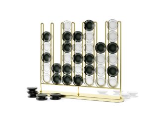 Stax 4-in-a-Row Game Brass