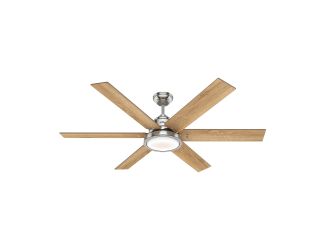 Warrant 60" Ceiling Fan w/ Light Kit Brushed Nickel