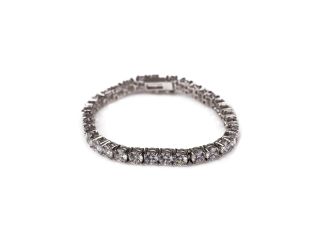 3mm CZ Tennis Bracelet in Silver tone