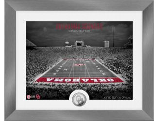 University of Oklahoma Sooners Art Deco Stadium Silver Coin Photo Mint