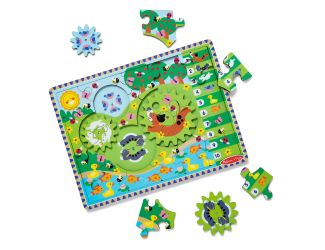 Wooden Animal Chase Gear Puzzle Ages 3+  Years