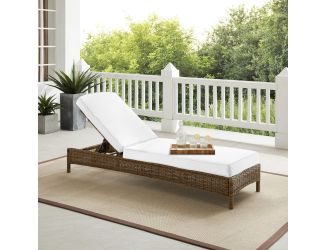 Bradenton Outdoor Wicker Chaise Lounge - Sunbrella