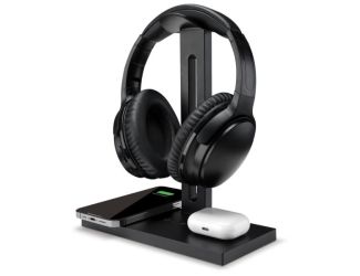 iLive Deskmate 5-in-1 Headphone Stand & Wireless Charger