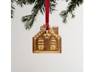 2025 Annual Holiday Ornament Gingerbred House 21K Gold