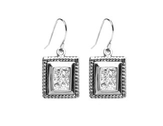 Tango Rectangle Crystal Drop Earrings