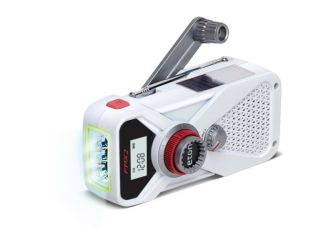 Solar & HandCrank Powered, Smart Phone Charging, Weather Radio & Flashlight