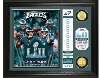 Philadelphia Eagles Super Bowl 52 Champions Banner Bronze Coin Photo Mint
