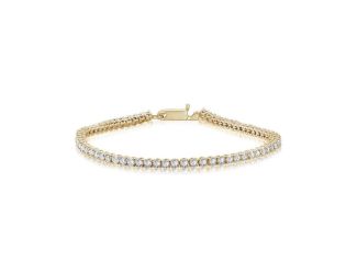 Bright White Privilege Round Lab Grown Diamond Tennis Bracelet in 14K Yellow Gold 2.00ct,EF,VS1 VS2