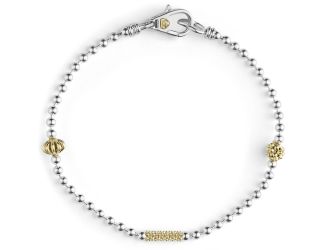 CAVIAR ICON Two Tone Caviar Beaded Brace Size Medium