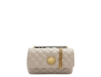 Quilted Lamb Crossbody Bag with Gold Hardware