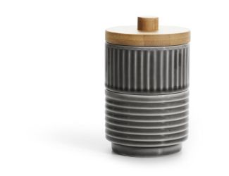 Coffee & More Collection Stackable Bowls, Set of 2, Grey